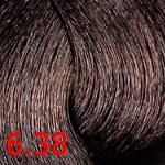 360 hair professional краска 6.38 темный блондин золотисто-коричневый